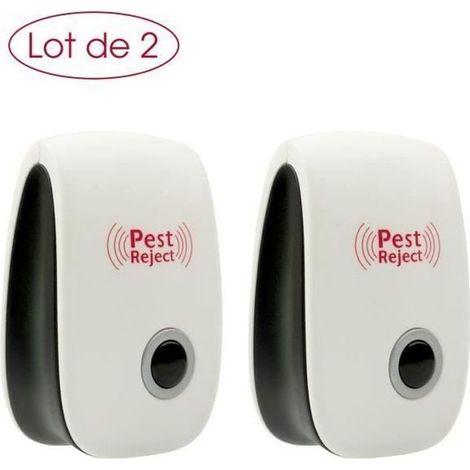 2er-Pack Ultraschall-Insekten- und Nagetierabwehrgeräte, Schädlingsbekämpfungsmittel gegen Ratten, Mücken, Kakerlaken und Ameisen (1/5)