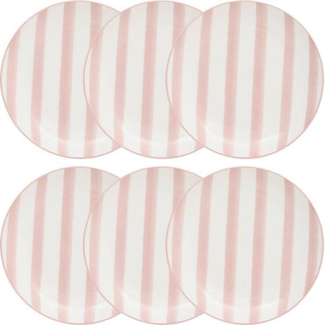 Lot de 6 Assiettes à Dessert "Charlie" 19cm Rose