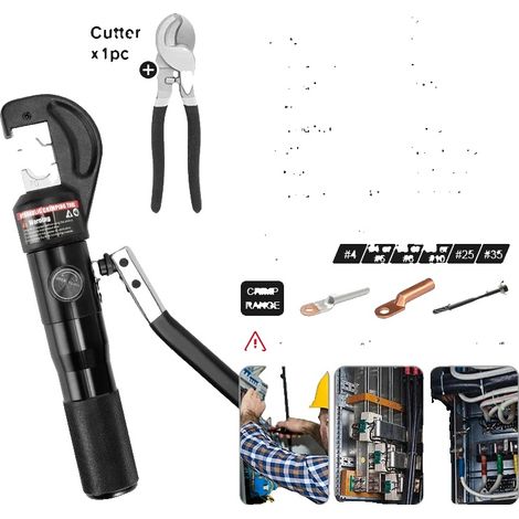 Outil de sertissage hydraulique, construction en acier durable, compatibilité polyvalente, APR-70 avec Cutter (1/2)