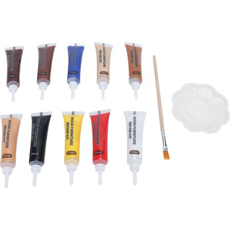 Kit de réparation de meubles en bois : 10 mastics à bois de couleurs fondamentales pour retoucher les armoires à la maison (1/5)