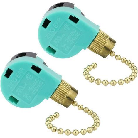 Pack of 2 ZE 268S6 3-speed 4-wire replacement ceiling fan switches (1/5)