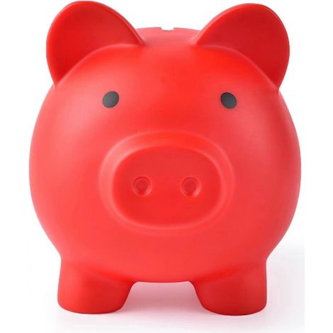 Tirelire en forme de cochon, en plastique incassable, idéale pour les anniversaires des garçons et des filles. (1/4)