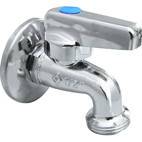 Rubinetto lavatrice cromato a sfera con rosone 1/2 x 3/4 pn 10