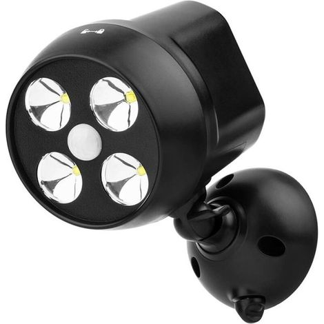 Luminaire extérieur étanche à détecteur de mouvement, projecteur LED sans fil pour sécurité, éclairage de couloir et escalier, capteur infrarouge, usage extérieur. (1/5)