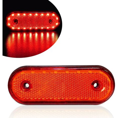 Rote LED-Begrenzungsleuchte, 20 LEDs - 24 V