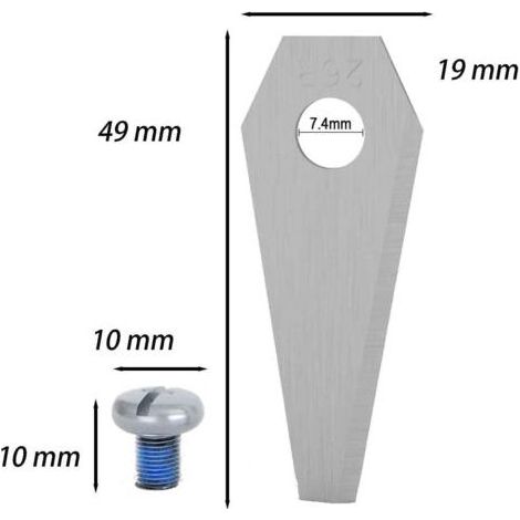 30 Pcs Lame Tondeuse Gazon, Lames Durables en Forme de Losange pour les robot tondeuse Bosch Indego, avec Vis