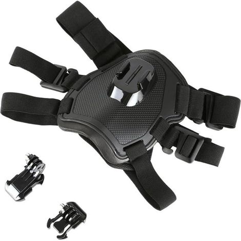 Harnais de maintien confortable pour caméras GoPro, harnais souple et réglable pour chiens de grande, moyenne et petite taille, avec fixation sur le poitrail et le dos, pour immortaliser vos aventures (1/5)