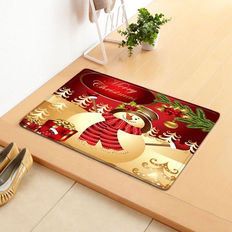 Tapis De Porte De Noël - 40 X 60 Cm - En Polyester - Pour Entrée Extérieure Ou Intérieure - 1 Pièce (1/5)