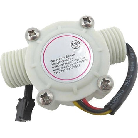Dispositif de mesure de débit à faible consommation d'énergie. Capteurs de débit de liquide. Facile à utiliser pour de nombreux systèmes et appareils de plomberie. Multicolore, blanc. (1/5)