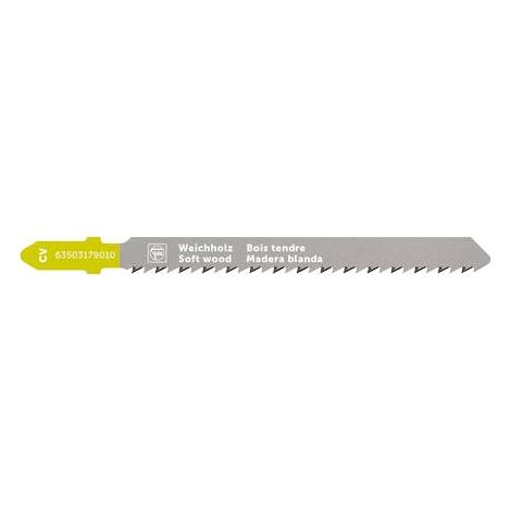 Fein 63503179010 Lame de scie sauteuse pour bois CV 75 T2.5 SW SC 5 pc(s) Y307523