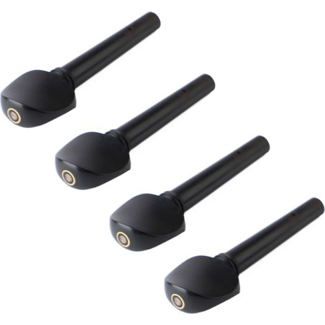 Quatre chevilles d'accordage pour alto, en ébène, chevilles perforées, pièces de rechange pour violon, noires. (1/5)