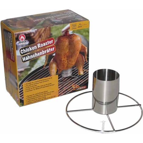 Supporto Per Arrostire Pollo Polli Barbecue In Acciaio Girarrosto Rostiera BBQ (1/5)