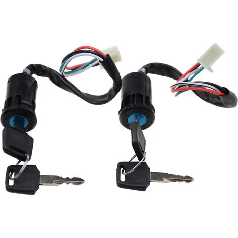 Clé de Contact à 4 Fils avec 2 Connecteurs Femelles - Serrure Électrique Universelle pour ATV et Quad 50-250cc-x (1/5)