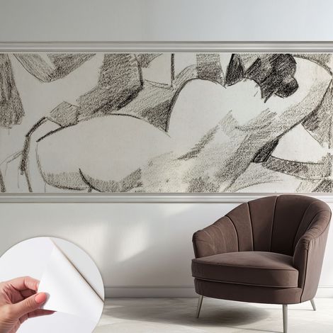 Fotomurale adesivo - Carta da parati adesiva - per la cucina camera da letto per la soggiorno - Figura sdraiata 250x104 cm (1/5)