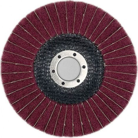 Lot de 5 disques de polissage à lamelles en nylon de 125 mm x 22 mm, grain 240, disque abrasif en fibre abrasive, roues de polissage pour meuleuse (1/5)