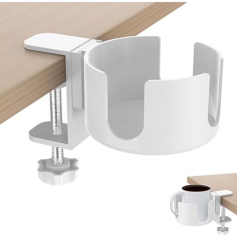 Dailygoods - Soporte ajustable para vasos de escritorio de aleación de aluminio - Blanco (1/5)