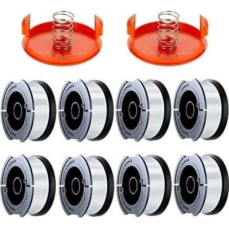 pair 12 Pack Bobine Fil Coupe Bordure Black Et Decker Coupe Bordures, 0.2cm Bobine De Fil Debroussailleuse(8 Fil Coupe Bordure,2 Couvercle,2 Ressort) (1/4)
