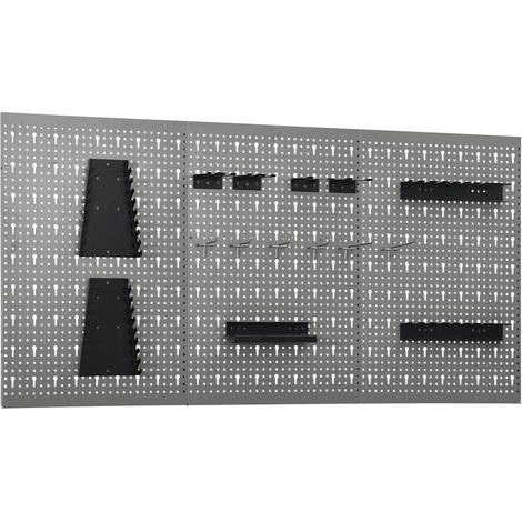 Werkzeugwand 3 Stk. 40×58 cm Stahl vidaXL (1/5)