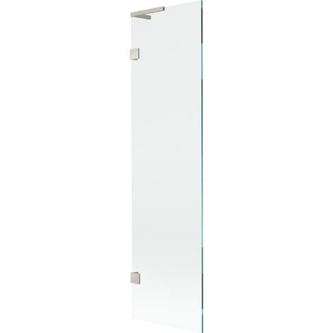 Mexen Lunar L Badewannen-Trennwand 1-flügelig 50 x 150 cm, transparent, gebürsteter Nickel - 897L-050-000-97-00 (1/5)