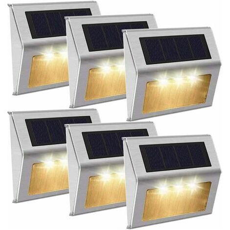 Lampes solaires d'extérieur [blanc chaud], avec boîtier en aluminium, étanches et décoratives, idéales pour clôtures, jardins et escaliers.-AquaForge (1/4)