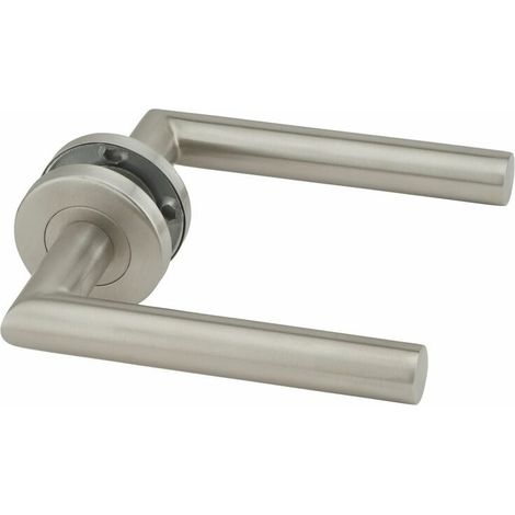Paire de béquilles pour porte, inox, carré 7mm - (1/3)