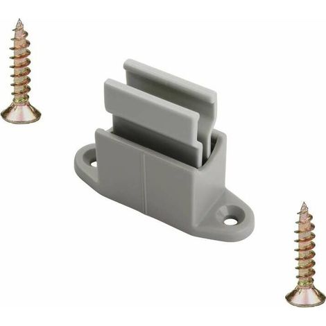 Clip bloqueur de manivelle volet Roulant réglable gris Support Guide Manette Plastique 14mm Universel fenêtre Mur à Visser (1/3)