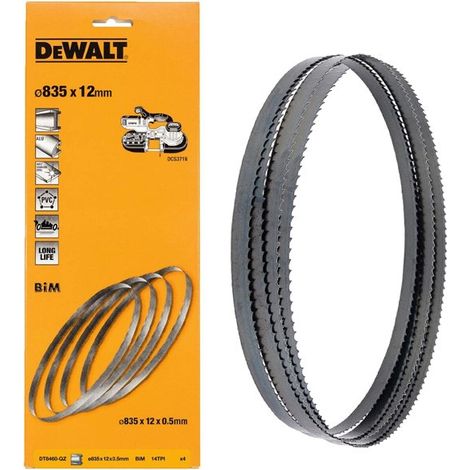 Dewalt DT8460 Bandsaw Blades 4 Pack - 835mm x 12mm x 14TPI Suits DCS371 (1/4)