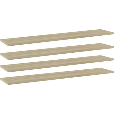 vidaXL Bookshelf Boards 4 pcs Sonoma Oak 100x20x1,5 cm Engineered Wood