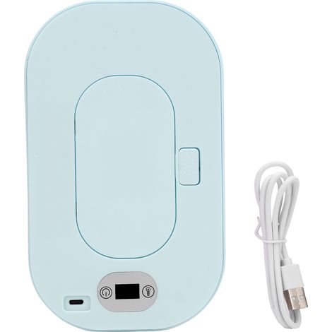 Scaldasalviette portatile USB, riscaldamento rapido e uniforme, temperatura regolabile, colore verde, per uso domestico, in auto e all'aperto. (1/5)