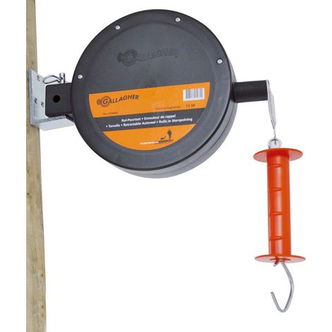 Avvolgitore retrattile automatico Gallagher per nastro fino a 15 mt: Avvolgitore color bianco (1/2)