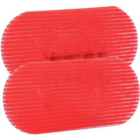 Lot de 2 pinces à cheveux, pinces de coiffeur, élastiques pour frange, autocollants maquillage, rouges (1/5)