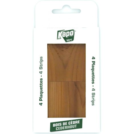 Bois de cèdre Stop mites Kapo Vert (4 plaquettes) (1/5)
