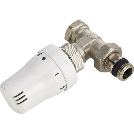 Noyon & Thiebault – Robinet thermostatique droit 15x21 pour radiateur à eau – Tête thermostatique avec sonde intégrée – Conforme norme EN215