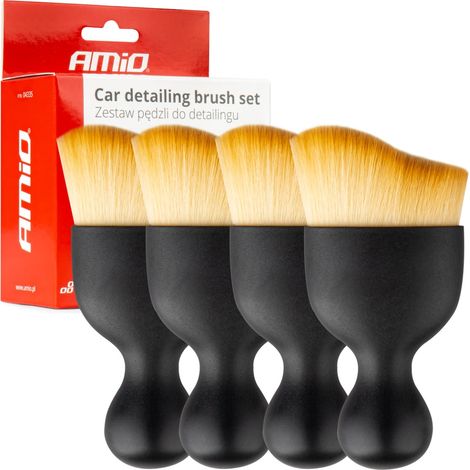 Juego de cepillos de detalle, cepillos de detalle para limpieza interior, 4 piezas, amio-04335 (1/5)