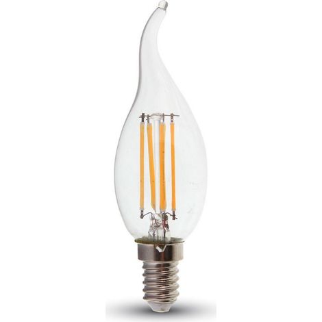 V-TAC ampoule LED filament 4W E14 flamme 2700K 400lm (1/5)