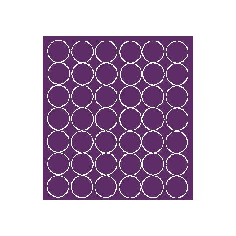 Adesivi circolari da 3 cm, adesivi circolari a pois, 42 pezzi, viola opaco