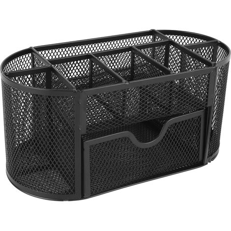 Multifunktionaler Stiftehalter aus Netzgewebe für den Schreibtisch, Schreibtisch-Organizer mit 8 Fächern und 1 Schublade für Klassenzimmer (1/5)