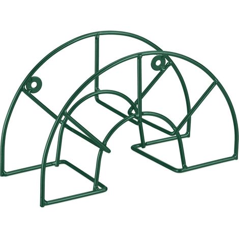 Porta tubo flessibile semicircolare da parete verde