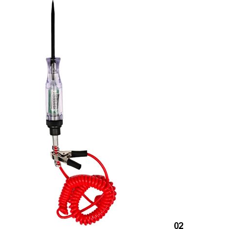 Testeur de circuit de tension CC 6 V, 12 V et 24 V pour voiture et camion, avec affichage numérique, sonde longue et lampe LED, outil de diagnostic et de réparation automobile 05713-AquaForge