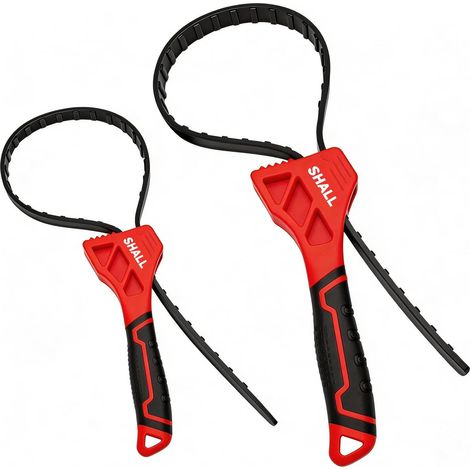 Jeu de 2 clés à courroie pour tuyaux jusqu'à 150 mm (6 po) et 100 mm (4 po) de diamètre – Clé à molette améliorée (1/5)