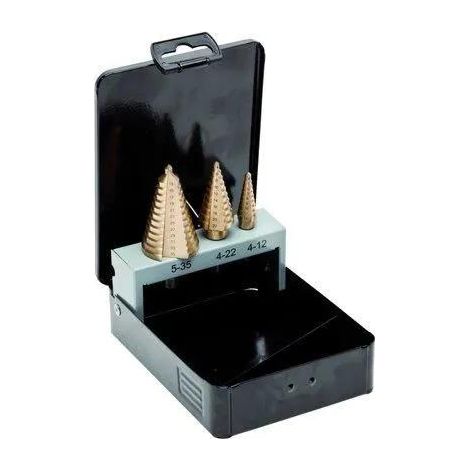 Bahco punte coniche in HSS finite dorate, 3 pezzi