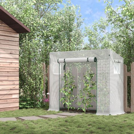 Foliengewächshaus begehbar mit Rolltür 200x76x168 cm OKMYHOME (1/4)