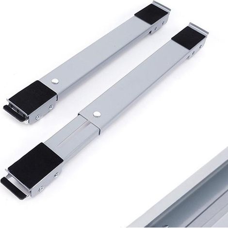 Support mobile réglable à roulettes - Pied multifonction pour machine à laver, réfrigérateur, meuble et canapé - Base avec roulettes et verrouillage - Support robuste (1/5)