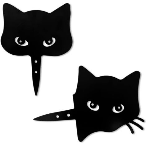 Ensemble de chat voyeuriste, artisanat en fer métallique de jardin, plugin de décoration de jardin de cour extérieure (1/5)