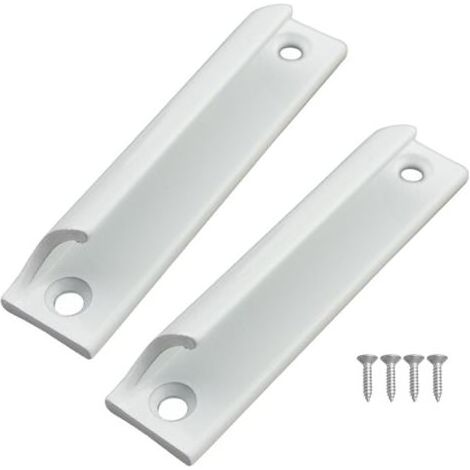 Lot de 2 poignées de porte de balcon extérieures pour porte de terrasse extérieure extrêmement stable - Poignée de traction en alliage d'aluminium pour fenêtres, armoires et tiroirs (1/5)