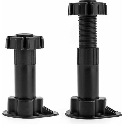 Set di 20 gambe per mobili gambe per mobili da cucina fornite con 10 staffe di fissaggio intervallo esteso: 100-120 mm (1/4)