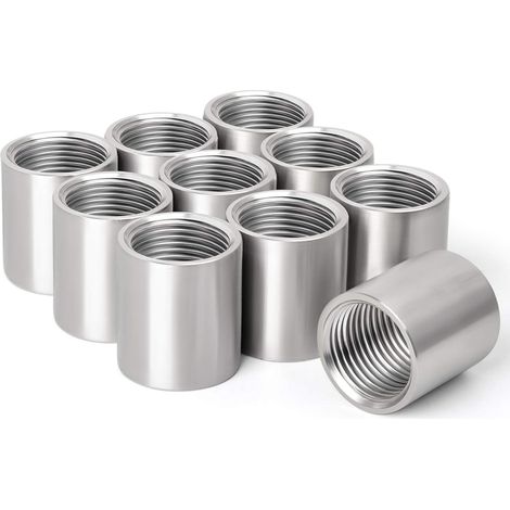 10 pièces Raccord de tuyauterie en acier inoxydable coulé, couplage, 1/4"x 1/4"BSP fileté femelle, pour gaz pétrole liquéfié - 3/8" BSP (1/5)