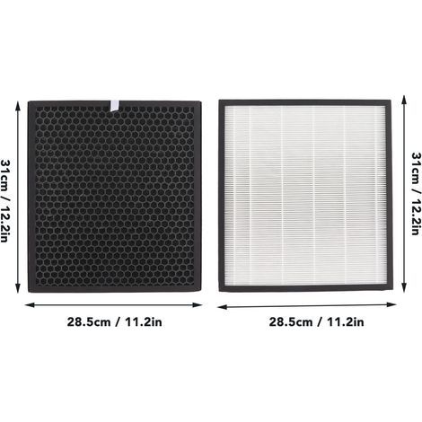 Luftreinigerfilter für Sharp FZ-F30HFE / FP-F30TA – HEPA + Aktivkohle, 31 x 28,5 cm (1/4)