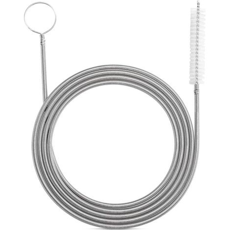 Version à ressort puissant, déboucheur de tuyaux en acier inoxydable et nylon de 61 pouces (1/3)