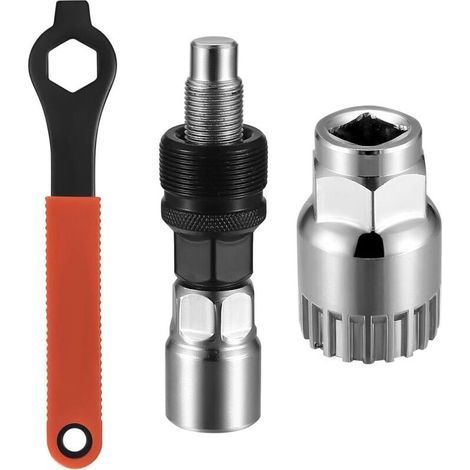 Estrattore per pedivelle da bicicletta, attrezzo per la riparazione di biciclette, estrattore per pedivelle da mountain bike, con chiave da 16 mm, kit di riparazione estrattore per pedivelle da bicicl (1/4)